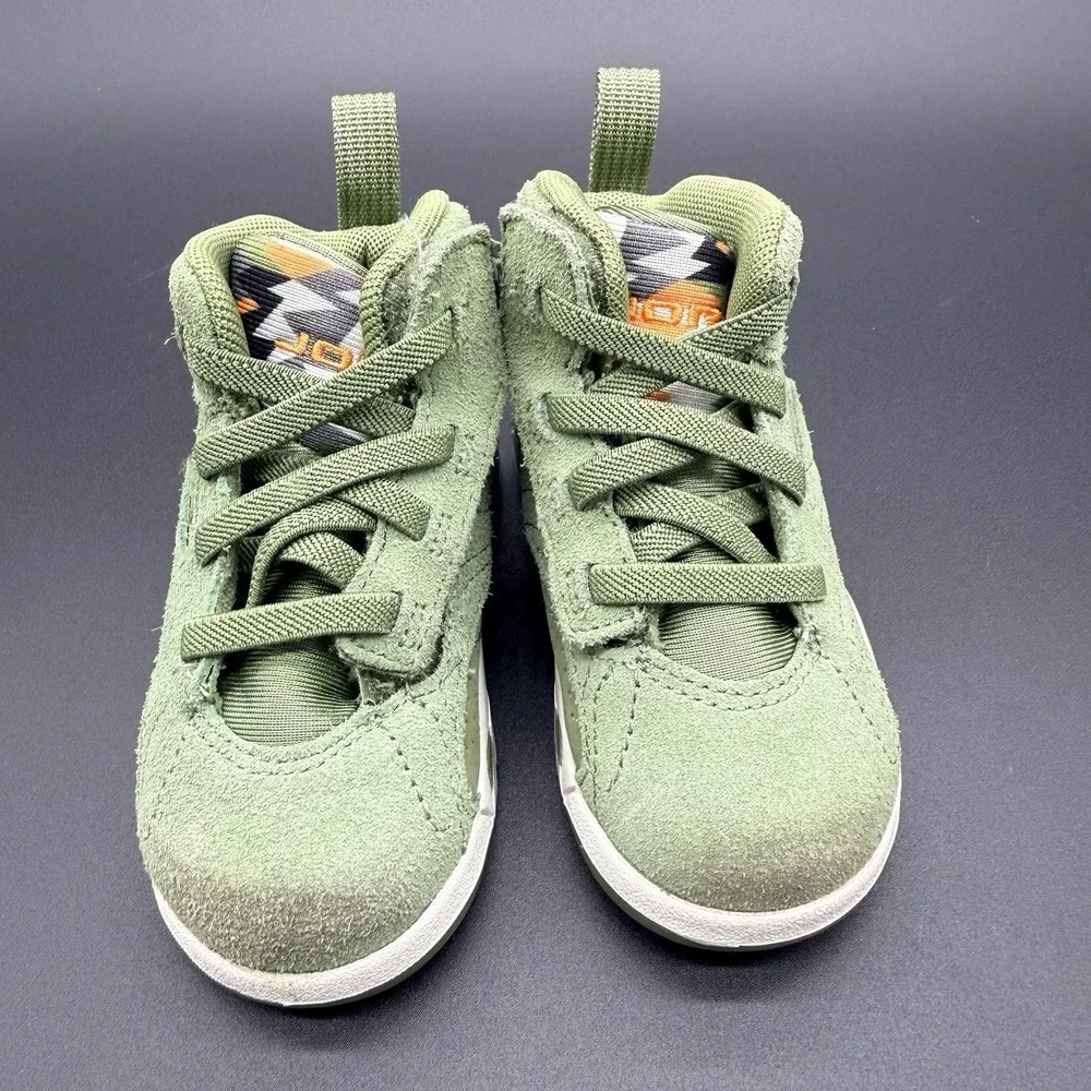 Nike Air Jordan MVP Shoes Toddler Sz 5 C Olive/Sail Jumpman Sneakers DZ5576-300